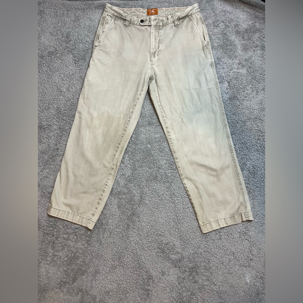 Tommy Bahama Men’s Tan Casual Pants Size 33x30 Relaxed Fit Cotton Blend